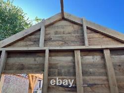 100% OAK FRAMED SINGLE GARAGE / CARPORT with Shed and Log store? 3 X 7M