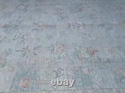 10.1x13.4 ft Afghan Oushak Turkmen Contemporary Extra Large Over Dyed Modern Rug