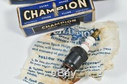 10 New Vintage Champion Y-4 Spark Plug Original Store Display Garage Man Cave