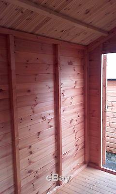 10x8 WOODEN WORKSHOP GARAGE FULLY T&G SHED STORE 10FT X 8FT APEX OR PENT ROOF