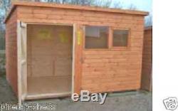 12x10 WOODEN WORKSHOP GARAGE FULLY T&G SHED STORE 12FT X 10FT APEX OR PENT ROOF