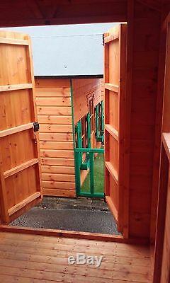 12x8 WOODEN WORKSHOP GARAGE FULLY T&G SHED STORE 12FT X 8FT APEX OR PENT ROOF