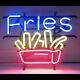 13x8 French Fries Neon Beer Sign Light Lamp Bar Garage Store Hanging