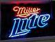 13x8 Miller Lite Neon Beer Sign Light Lamp Bar Garage Store Hanging Pub