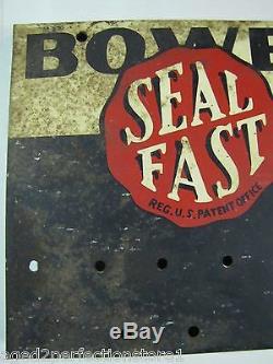 1950's BOWES BATTERY CABLES Sign Display Rack Repair Shop Parts Store Garage Ad