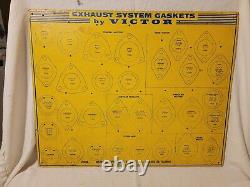1950's Victor Exhaust Gasket Parts Store Garage Display Board GM FORD AMC