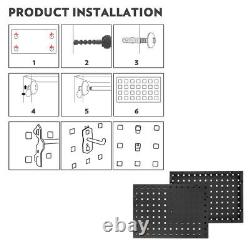 1PC Pegboard Square Hole Durable Wall Mount Peg Board Organizer for Garage Store