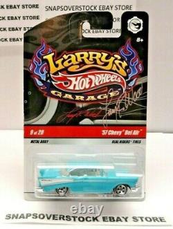 2009 Hot Wheels Larrys Garage'57 Chevy Bel Air Chase & Autographed Card, Rare