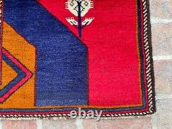 2.11x4.4 Afghan Tribal Vintage Pictorial Scenery Scene Hand Knotted Oriental Rug