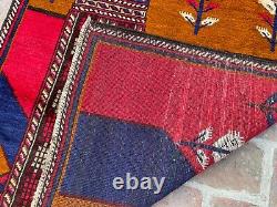 2.11x4.4 Afghan Tribal Vintage Pictorial Scenery Scene Hand Knotted Oriental Rug
