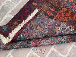 2.11x4 Fine Quality Veg Dyes Hand Knotted Afghan Prayer High Pile Soft Wool Rug