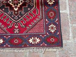 2.7x4.7 Turkmen Baluchi Antique Oriental Handmade Natural dyes Wool Tribal Rug