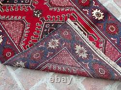 2.7x4.7 Turkmen Baluchi Antique Oriental Handmade Natural dyes Wool Tribal Rug