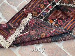 2.8x4.1 Tribal Vintage Handmade Afghan Oriental Hand Knotted Baluchi Wool Rug