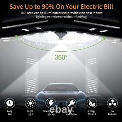 2 Pack LED Garage Light 140W 18500 Lumens 6000K Daylight 3 Panel Ceiling Fixture
