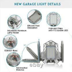 2-Pack LED Garage Light Bulb Ceiling Fixture 150W Home Store Indoor Silver