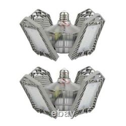 2-Pack LED Garage Light Bulb Ceiling Fixture 150W Home Store Indoor Silver