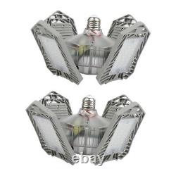 2-Pack LED Light Bulb Ceiling Fixture 150W 15000ml Store Indoor Silver