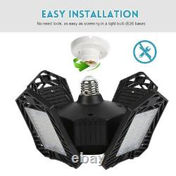 2-Pack LED Light Bulb Deformable Lamp 150W Store Restaurant Indoor Black