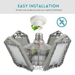 2pcs LED Garage Light Bulb Lights 150W Home Store Restaurant Indoor Silver