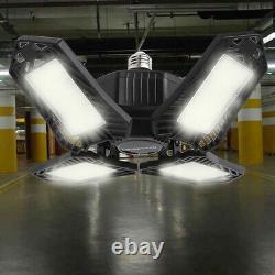 2pcs LED Work Shop Garage Light Bulb Foldable 150W 15000ml Home Store Black