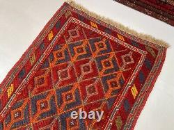 2x6.3 Nomad Tribal Geometric Veg Dyes Wool Afghan Oriental Barjesta Mushwani Rug