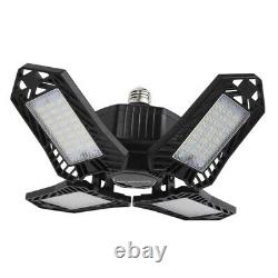 2x LED Garage Light Bulb Foldable Lamp 150W Home Store Restaurant Black