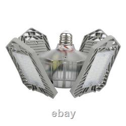 2x LED Workshop Garage Light Bulb Foldable Lamp 150W Store Outdoor Silver