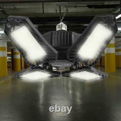 2x LED Workshop Light Bulb Deformable Ceiling Fixture 150W Home Store Black