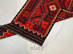 3.2x6.7 Turkmen Handmade Wool Oriental Vintage Flatweave Ghalmori Kilim Area Rug