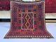3.3x3.10 Handmade Afghan Antique Turkmen Geometric Tribal Kilim Wool Area Rug