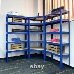 3/5 Bay Galvanised Corner Shelving/Racking Unit Garage & 3/5 Storage Racks 150cm