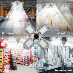 4x LED Garage Light Bulb Deformable Foldable 150W Store Indoor Outdoor