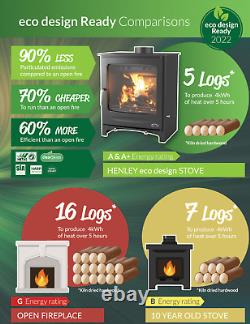5kW wood burner stove fire Defra Exempt Hazelwood Log Box Log Store Ecodesign