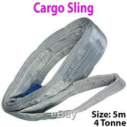 5m 4 Tonne (4000KG) Flat Webbing Strong Cargo Sling -Lifting Crane Hoist Strap