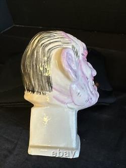 60s ANGRY MAN With Cigar Ceramic Bust Made In Japan Humor Caricature SHUT UP