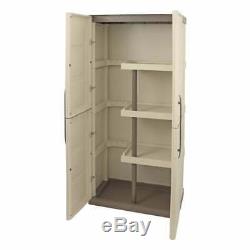 6ft Plastic Tall Large Garage Storage Broom Cupboard Store Shelves Unit Shed 5ft