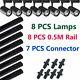 8pcs Set Led Ceiling Down Light Spot Lights Rail Track Lighting Fixture For Home