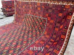 8.1x13.5 Unique Design Antique Handmade 8x13 Afghan Wool Persian Vintage Rug