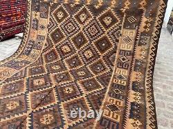 8.2x12.5 Bohemian Decor Interior Style Afghan Wool Persian Antique Tribal Carpet