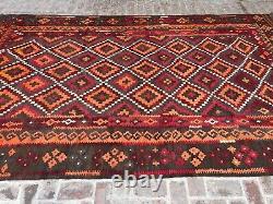 8.2x13.6 Afghan Turkmen Flatweave Geometric Traditional Handwoven Oriental Rug