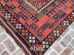 8.3x13.1 Large Vintage Area Afghan 8x13 Oriental Antique Wool Persian Rug Carpet