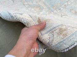 8.5x9.11 ft Handmade Original Quality Oushak Natural Handspun Wool Oriental Rug