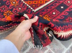 8.6x13.3 Handwoven Afghan Flatweave Turkmen Large Persian Oriental Bedroom Rug
