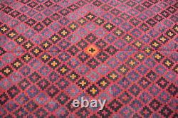 8x13 Vintage Handwoven Large Gallery Size Palace Afghan Oriental Area Rug Kilim