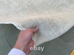 9.10x13.6 ft Handmade Original Quality 10x13 Oushak Natural Handspun Wool Carpet