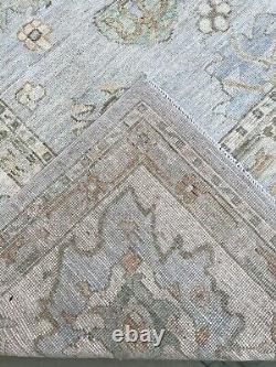 9.1x11.9 ft Traditional Oushak Handmade Afghan Bohemian Geometric Faded Carpet