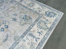 9.2x11.7 ft Faded Muted OUSHAK Handmade Afghan Hand Knotted Over Dyed Area Rug