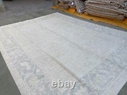 9.2x12.3 ft Handmade Original Quality Oushak Natural Handspun Large Area Carpet