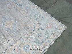 9.4x11.9 ft Original Oushak Area 9x12 Hand Knotted Muted Over Dyed Afghan Carpet